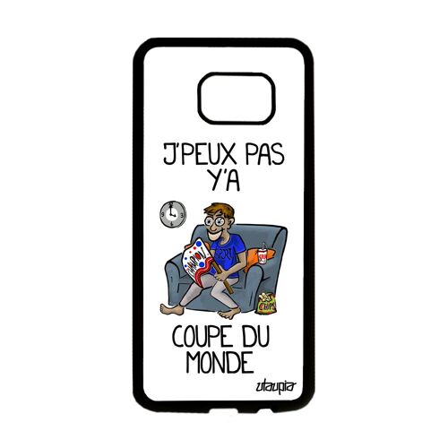 Coque S7 Edge silicone j'peux pas y'a coupe du monde sport texte case foot smartphone telephone blanc rugby drole je Samsung galaxy