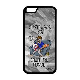 Coque Silicone Iphone 6 6s J'peux Pas Y'a Coupe Du Monde Gris Foot Design Portable Sport Mobile Drole Supporter Telephone Hand