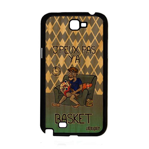 Coque Silicone Galaxy Note 2 Bois J'peux Pas Y'a Basket Motif Drole Antichoc Rigide Je Texte Nba Violet Housse Bd Jpeux De Samsung