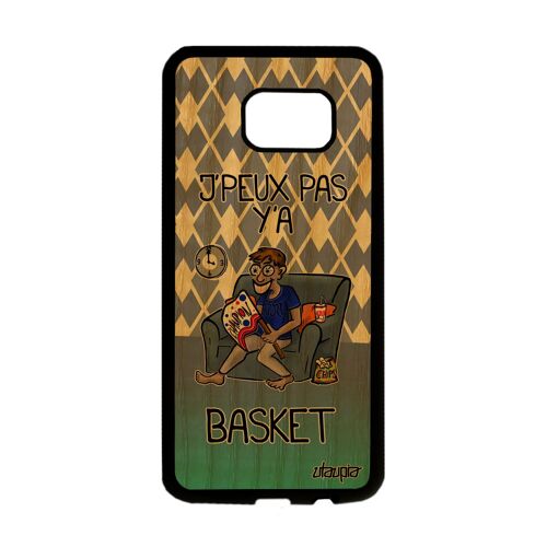 Coque Pour S7 Edge Bois Naturel Silicone J'peux Pas Y'a Basket Texte Je Jpeux Bd Humoristique Etui Humour Portable De Samsung Galaxy