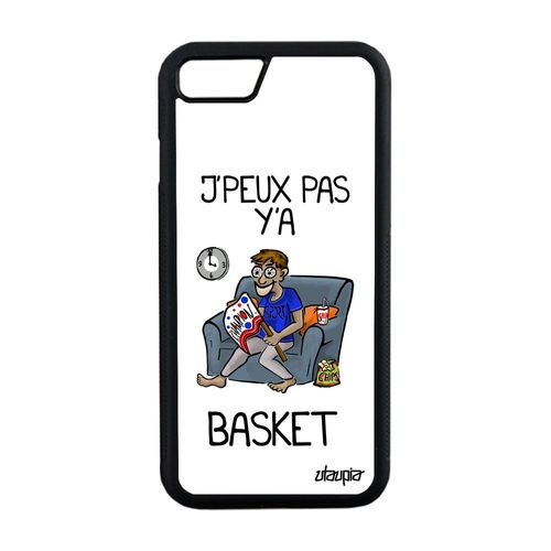 Coque Silicone J'peux Pas Y'a Basket Iphone 8 Dessin Supporter Basketball Texte 4g Housse Jpeux Telephone Blanc Humour Je Case