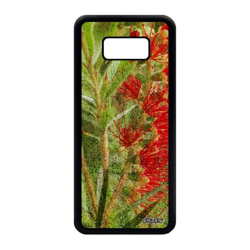 Coque Samsung S8+ Plus Silicone Fleurs Personnalisé Unique Nature Texture Design Case Vert Etui Fond Sm-G955f Plante Exotique Galaxy
