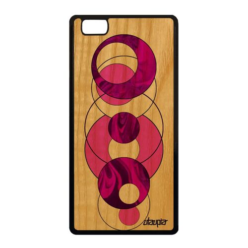 Coque De Protection Huawei P8 Lite 2015 En Bois Silicone Marbre Texture Granite Telephone Design Geometrie Pierre Case Artisanat Tpu