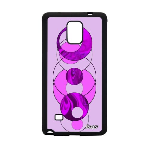 Coque Marbre Samsung Galaxy Note 4 Silicone Souple Design Etui Coloré Telephone Portable Texture Contemporain Rond Geometrie Granite