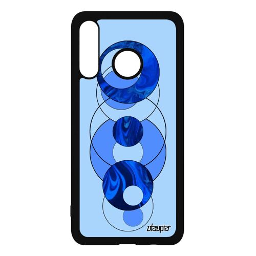 Coque silicone P30 Lite marbre design bleu souple coloré antichoc telephone pas cher original texture moderne motif portable Huawei