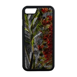 Coque Fleurs Iphone 8 Silicone De Protection 4g Etui Dessin Original Florale Design Vert Caoutchouc Nature Telephone Texture