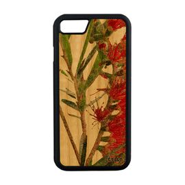 Coque Pour Iphone 8 Bois Silicone Fleurs Design Fond Etui Artisanat Cover Texture Portable Mobile Florale Vert Plante Exotique