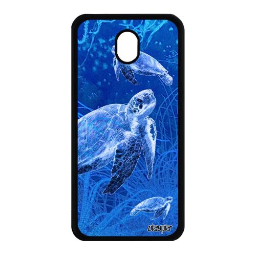 Coque J7 2017 Pro Silicone Tortue Bleu Fonds Marins Housse Ocean Sm-J730f Animal Algue Marine Noir Design Mobile Dim. Samsung Galaxy