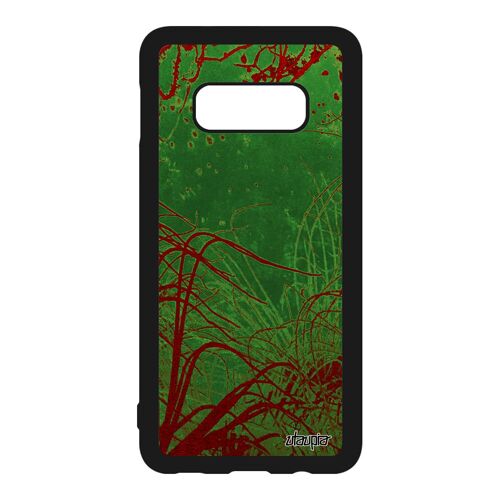 Coque Océan Samsung S10e Silicone Mobile Peinture Algues Pas Cher Mer Fonds Marins Noir Plongée Case Plantes Marines Nature Galaxy