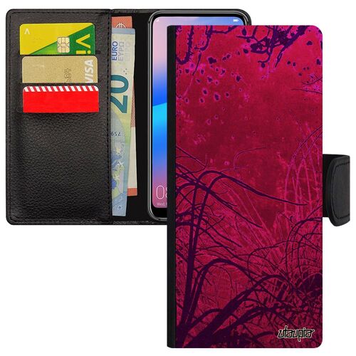 Coque De Protection Samsung A14 4g 5g Porte Cartes Fonds Marins Unique Dessin Océan Algues Mer Plantes Marines Etui Nature En Galaxy