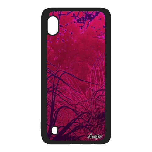 Coque de protection pour Samsung Galaxy A10 en silicone fonds marins mer dessin plongée antichoc SM-A105F nature rose algues océan