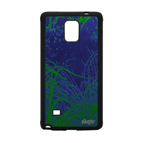 Coque océan pour Note 4 en silicone mer portable telephone de protection plongée fonds marins algues nature violet Samsung galaxy