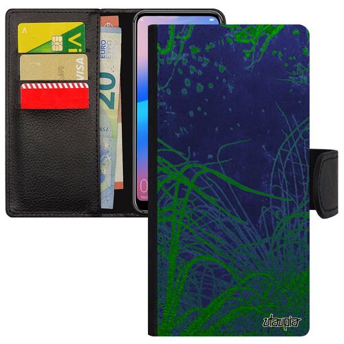 Coque Océan Pour Samsung S22+ Plus Portefeuille Porte Cartes Plantes Marines Fonds Marins Dessin Etui Algues Plongée Violet Galaxy