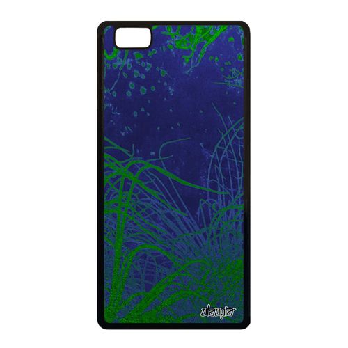 Coque Silicone Océan Pour Huawei P8 Lite 2015 Algues Etui Violet Plantes Marines Fonds Marins Metal Bumper Plongée Mer Portable De