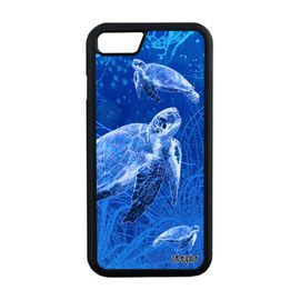 Coque Tortue Iphone 8 Silicone Animaux Ocean Caoutchouc Geante Smartphone Metal Design Dim. Marine Antichoc Bleu Tpu Portable