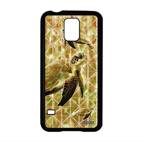 Coque S5 en silicone tortue souple reptile ocean design marine de protection vert animaux sam. etui smartphone geante Samsung galaxy