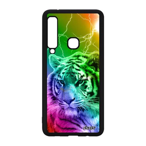 Coque Silicone Samsung A9 2018 Tigre 4g Case Original Predateur Arc En Ciel Tigresse Multicolore Fauve Design Etui Telephone Galaxy