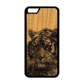 Coque Iphone 6 6s En Bois Silicone Tigre Sauvage Nature Animaux Fauve Portable Tigresse Jolie Gris Animal Design Felin Dessin