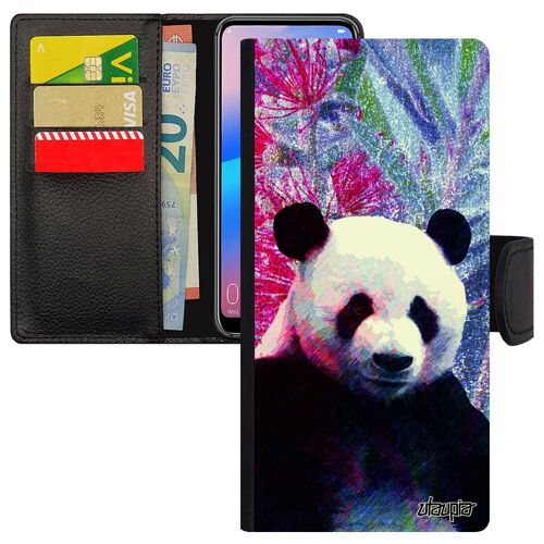 Coque Pour Samsung Galaxy Note 10+ Plus Simili Cuir Rabat Porte Cartes Silicone Panda Ecolo Geant Fleurs Chine De Protection Animal