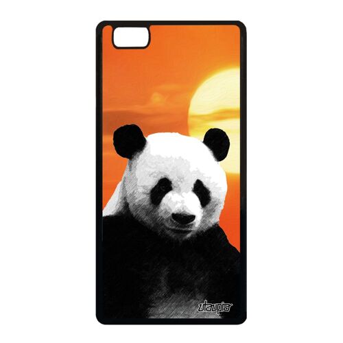 Coque Pour Huawei P8 Lite 2015 Silicone Panda Rigide Design Animaux Ours Ecolo Geant Animal Original Couché De Soleil Telephone Ciel
