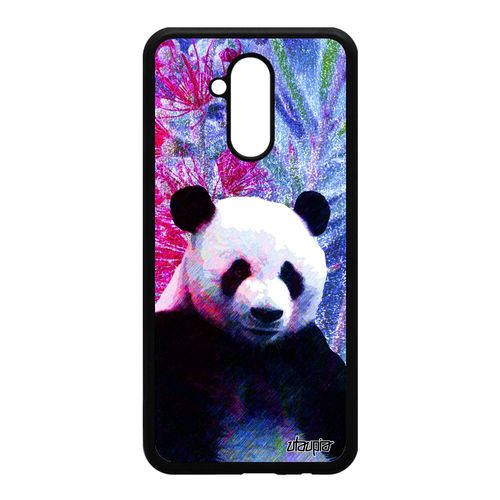 Coque Huawei Mate 20 Lite Silicone Panda Geant Aluminium Bleu Animal Ecologie Design Original Fleurs Chine Souple Animaux Nature De