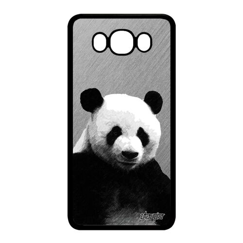 Coque panda de protection pour Samsung J7 2016 silicone ecolo aluminium gel animal dessin effet telephone geant gris ours 4G galaxy