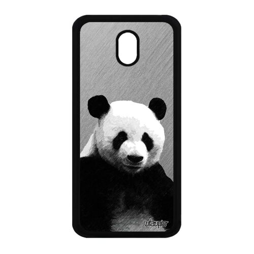 Coque telephone Samsung J3 2017 silicone panda geant motif ours SM-J330FN effet mobile case dessin gris ecologie animaux de galaxy