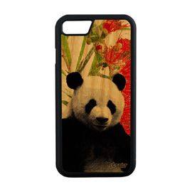 Coque Iphone 8 Bois Silicone Panda Animal Case Peinture Vert Telephone De Protection Fleurs Pas Cher Ours Nature Design Mobile