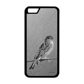 Coque Oiseau Pour Iphone 6 6s Silicone Effet Gris Case Design Nature 4g Animaux Petit Portable Original Animal Moineau Dessin