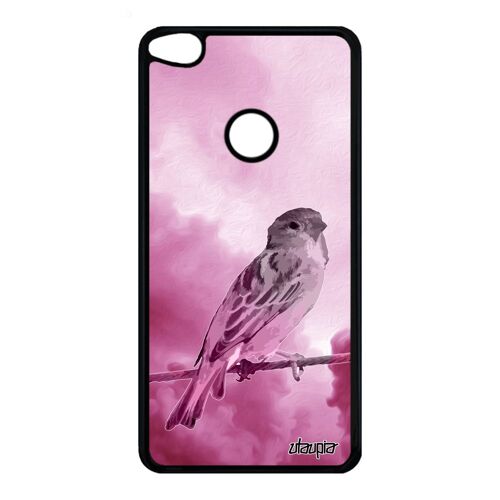 Coque de protection Huawei P8/P9 Lite 2017 silicone oiseau rose nature animaux animal petit motif nuage antichoc design souple ciel