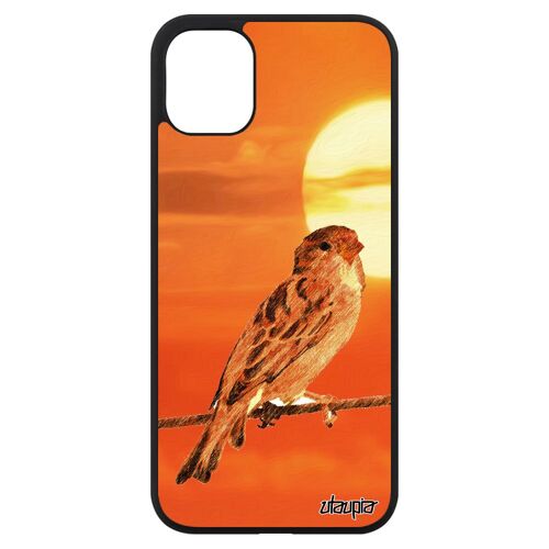 Coque En Silicone Oiseau Iphone 11 Orange Animaux Noir Housse Ciel Couché De Soleil Petit Aluminium Personnalisé Animal Nature