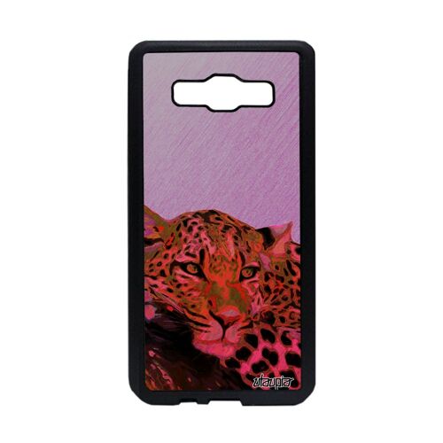 Coque A5 2015 Silicone Leopard Guepard Jaguar Texture Sauvage Noir Animal Souple Originale Afrique Predateur Rose De Samsung Galaxy