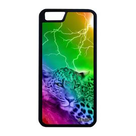 Coque Iphone 6+ 6s+ Plus Silicone Leopard Guepard Jaguar Etui Arc En Ciel Felin Jaune Predateur Afrique Housse Sauvage Eclair