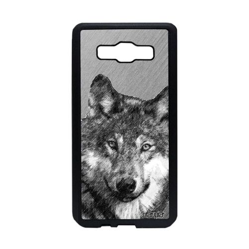 Coque Pour Galaxy A5 2015 Silicone Loup Dessin Predateur Effet Personnalisé Etui Design Animal Louve Lupus Animaux Portable Samsung