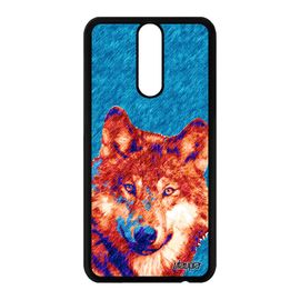 Coque Pour Huawei Mate 10 Lite Silicone Loup Multicolore Animal Dessin 4g Etui Animaux Design Telephone Rouge Louve Predateur Unique