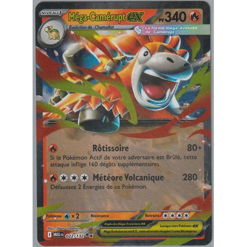 Carte Pokémon - Méga-Camérupt Ex - 022/132 - Ultra-Rare - Méga-Evolution