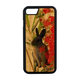 Coque Bois Pour Iphone 8 Silicone Lapin Animaux Nature Cover Animal Lièvre Vert Fleurs De Protection Case Lapine Belier Design