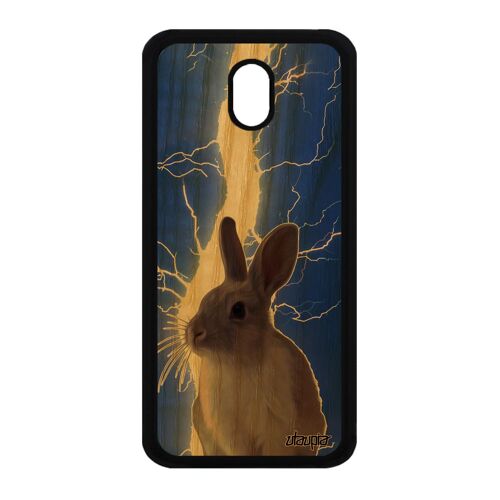 Coque bois lapin J3 2017 silicone 4G telephone bleu portable design etui foudre orage eclair de paques animaux animal Samsung galaxy