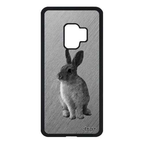 Coque pour S9 silicone lapin lièvre case belier telephone lapine gris portable dessin mobile animal de made in France Samsung galaxy