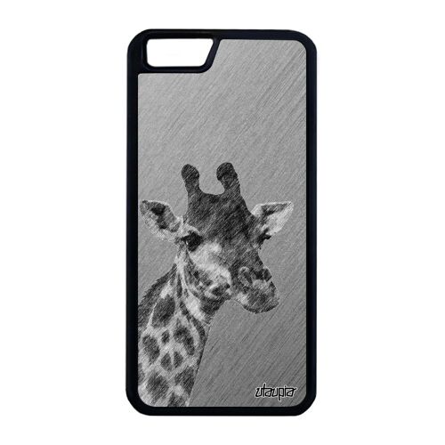 Coque Pour Iphone 6+ 6s+ Plus En Silicone Girafe Effet Savane Tacheté Telephone Animaux Smartphone De Protection Afrique Motif