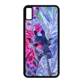 Coque Iphone Xs Max Silicone Girafe Tpu Dessin Afrique De Protection Nature Animal Bleu Savane Tache Design Portable Animaux