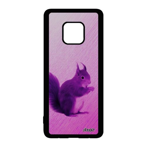 Coque Mate 20 Pro en silicone ecureuil mignon texture housse animal design 4G foret rose antichoc animaux jolie Huawei