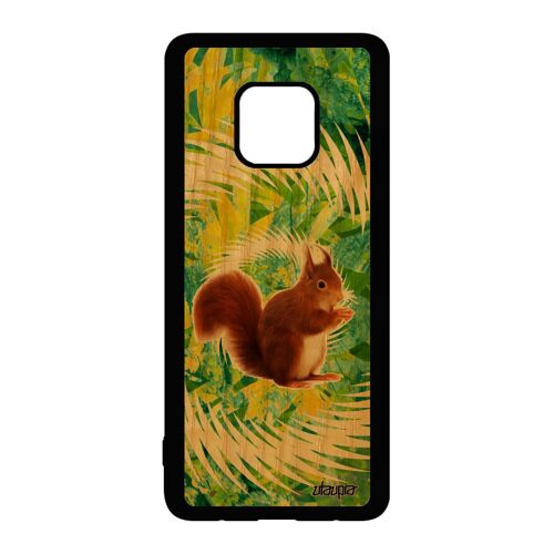 Coque Ecureuil Pour Huawei Mate 20 Pro Bois Silicone Foret Telephone Antichoc Texture Mobile Mandala Animal Animaux Design Portable