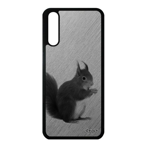 Coque Huawei P20 Silicone Ecureuil Dessin Etui Portable Design Foret Gris Animal Mignon Motif Animaux Smartphone Effet Caoutchouc De