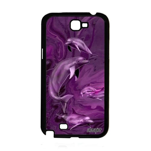 Coque En Silicone De Protection Pour Samsung Galaxy Note 2 Dauphin Marbre Design Motif Animal Smartphone Mer Marsouin Peinture Marin