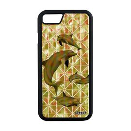 Coque Dauphin Pour Iphone 8 En Silicone Animaux Telephone Design Mobile Vert Animal Graphique De Protection Mer Made In France
