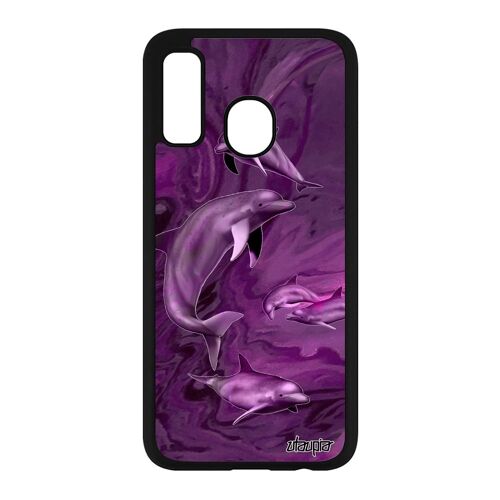 Coque Pour A40 En Silicone Dauphin Mer Animaux Marbre De Protection Unique Tpu Case 4g Ocean Design Marin Peinture Samsung Galaxy
