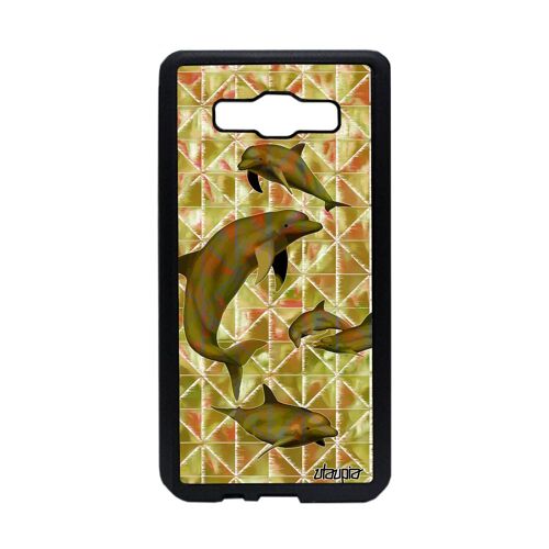 Coque pour A5 2015 en silicone dauphin design etui marsouin geometrie mobile vert animal graphique mer de protection Samsung galaxy
