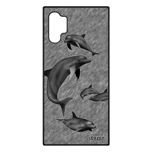 Coque Samsung Galaxy Note 10+ Plus En Silicone Dauphin De Protection Souple Design Dessin Animaux Portable Marsouin Effet Animal Mer