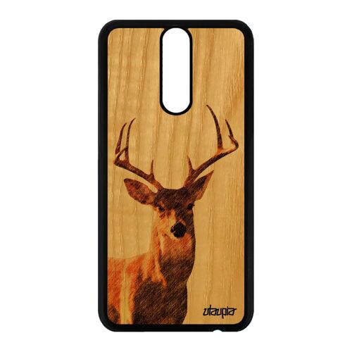 Coque Cerf Mate 10 Lite Bois Silicone Souple Brame Nature Etui Jolie Animaux Design Brun Faon Dessin Personnalisé Foret Biche Huawei